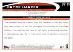 2012 Bryce Harper Topps UPDATE ROOKIE RC #US183 Washington Nationals 1