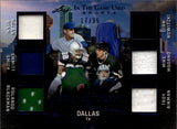 2025 Nolan Ryan Emmitt Smith Troy Aikman Mike Modano Rolando Blackman Dirk Nowitzki Leaf In the Game Used BLUE FOIL SPORTS TOWN 6 PIECE JERSEY 17/35 #ST-10 Rangers Cowboys Stars Mavericks