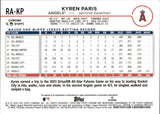 2024 Kyren Paris Topps Chrome ROOKIE BLUE LAVA AUTO 001/150 AUTOGRAPH RC #RA-KP Anaheim Angels