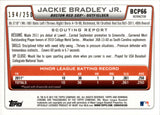 2012 Jackie Bradley Jr. Bowman Chrome BLUE REFRACTOR 194/250 #BCP66 Boston Red Sox