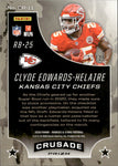2020 Clyde Edwards-Helaire Panini Rookies & Stars ORANGE CRUSADE ROOKIE 12/25 RC #CR-11 Kansas City Chiefs