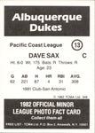 1982 Albuquerque Dukes TCMA COMPLETE 27 CARD SET W/ John Franco & Orel Hershiser #1-27