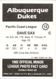 1982 Albuquerque Dukes TCMA COMPLETE 27 CARD SET W/ John Franco & Orel Hershiser #1-27