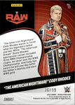 2023 "The American Nightmare" Cody Rhodes Panini Revolution WWE SUNBURST 36/99 #17 Monday Night Raw