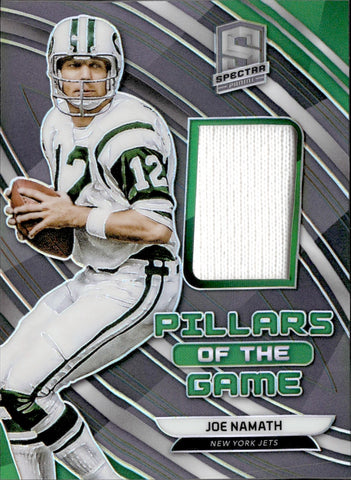2019 Joe Namath Panini Spectra PILLARS OF THE GAME JERSEY 198/199 RELIC #PG-1 New York Jets HOF