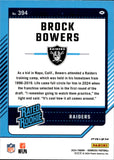 2024 Brock Bowers Donruss Optic PREVIEW RED AND GREEN RATED ROOKIE RC #394 Las Vegas Raiders