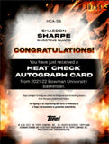 2021-22 Shaedon Sharpe Bowman University Basketball HEAT CHECK REFRACTOR AUTO 38/99 AUTOGRAPH #HCA-SS Portland Trail Blazers