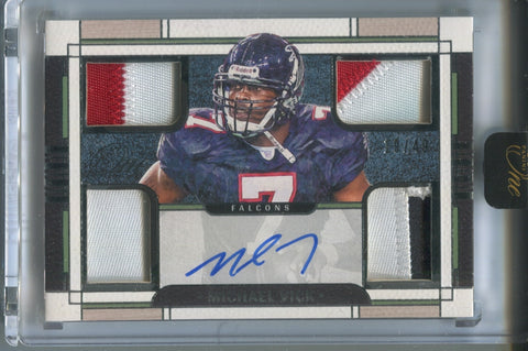 2023 Michael Vick Panini One QUAD PATCH AUTO 19/49 AUTOGRAPH RELIC #70 Atlanta Falcons