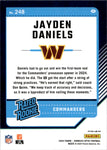 2024 Jayden Daniels Donruss Optic PURPLE SHIMMER RATED ROOKIE RC #248 Washington Commanders