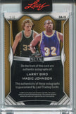 2025 Magic Johnson Larry Bird Leaf Metal BLUE DUAL AUTO 2/5 AUTOGRAPH #DA-15 Lakers Celtics HOF