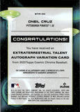 2023 Oneil Cruz Topps Chrome Cosmic EXTRATERRESTRIAL TALENT AUTO AUTOGRAPH #ETA-OC Pittsburgh Pirates
