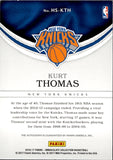 2016-17 Kurt Thomas Panini Immaculate HERALDED SIGNATURES AUTO 05/99 AUTOGRAPH #HS-KTH New York Knicks