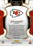 2025 Josh Simmons Panini Select RED DISCO CONCOURSE ROOKIE 33/49 RC #8 Kansas City Chiefs