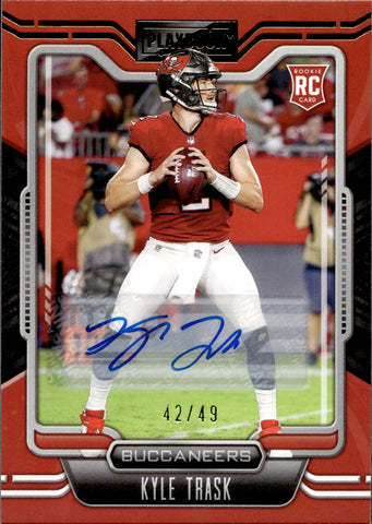 2021 Kyle Trask Panini Playbook GOLD ROOKIE AUTO 42/49 AUTOGRAPH #121 Tampa Bay Buccaneers
