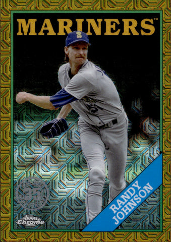 2023 Randy Johnson Topps 1988 SILVER PACK CHROME GOLD REFRACTOR 9/50 Seattle Mariners #T88C-57