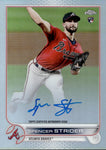 2022 Spencer Strider Topps Chrome REFRACTOR ROOKIE AUTO 052/499 AUTOGRAPH RC #RA-SS Atlanta Braves