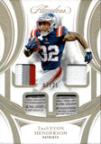 2025 TreVeyon Henderson Panini Flawless ROOKIE SHOWCASE HOLO GOLD QUAD LAURNDY TAG 07/25 RELIC RC #RS-THN New England Patriots