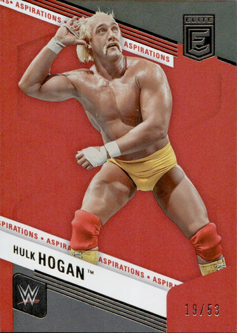 2023 Hulk Hogan Donruss Elite WWE ASPIRATIONS RED 19/53 #127 WWE HOF