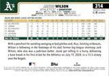 2025 Jacob Wilson Topps Series 1 CONFETTI ROOKIE RC #314 Oakland A's
