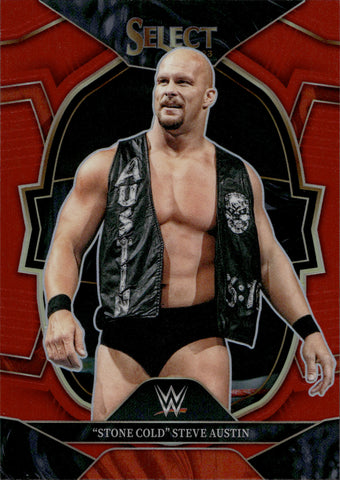 2023 "Stone Cold" Steve Austin Panini Select WWE RED CONCOURSE LEVEL 111/175 #37 WWE Legend