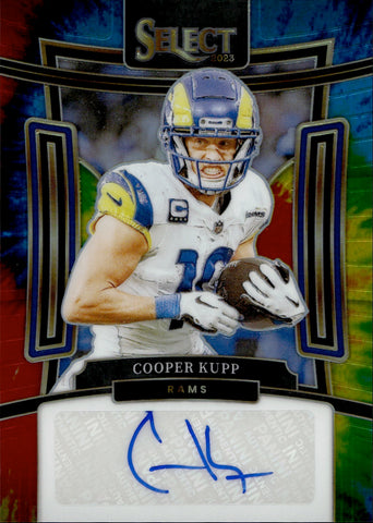 2023 Cooper Kupp Panini Select SIGNATURES TIE DYE AUTO 03/25 AUTOGRAPH #SIG-CKU Los Angeles Rams