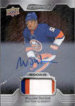 2023-24 William Dufour Upper Deck Engrained ROOKIE MAHOGANY AUTO MEMORABILIA 23/49 AUTOGRAPH PATCH RC #124 New York Islanders