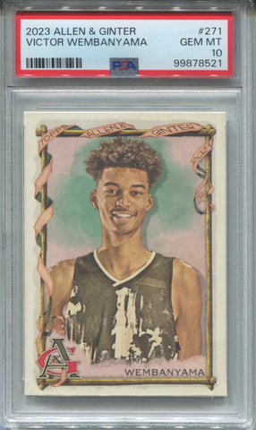 2023-24 Victor Wembanyama Topps Allen & Ginter ROOKIE RC PSA 10 #271 San Antonio Spurs 8521