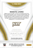 2023 Nikkita Lyons Panini Immaculate WWE RED FOIL REMARKABLE JUMBO SHIRT 03/25 RELIC #RM-NKL NXT