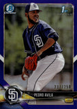 2018 Pedro Avila Bowman Chrome 1ST BOWMAN PURPLE REFRACTOR 237/250 #BCP-40 San Diego Padres