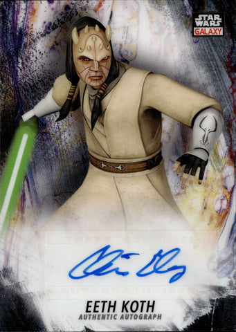 2022 Chris Edgerly as Eeth Koth Topps Chrome Galaxy Star Wars REFRACTOR AUTO AUTOGRAPH #GA-CE