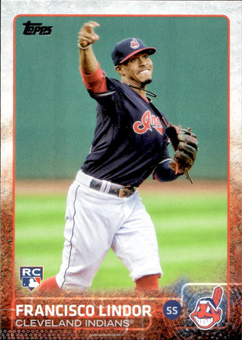 2015 Francisco Lindor Topps Update Series ROOKIE RC #US82 Cleveland Indians 1