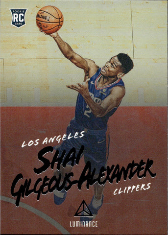 2018-19 Shai Gilgeous-Alexander Panini Chronicles Luminance ROOKIE Los Angeles Clippers #162