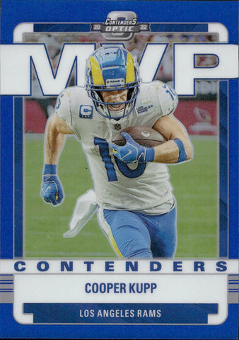 2022 Cooper Kupp Panini Contenders Optic BLUE MVP CONTENDERS 89/99 #MVP-18 Los Angeles Rams