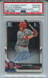 2018 Nolan Gorman Bowman Chrome Draft 1ST BOWMAN AUTO AUTOGRAPH PSA 10 #CDA-NG St. Louis Cardinals 2591