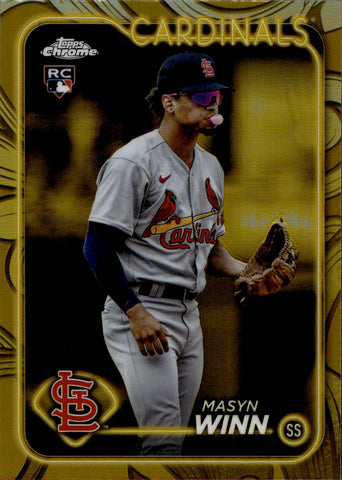 2024 Masyn Winn Topps Chrome Gilded Collection ROOKIE RC #130 St. Louis Cardinals