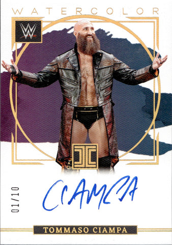 2023 Tommaso Ciampa Panini Impeccable WATERCOLOR GOLD AUTO 1/10 #WS-TCM