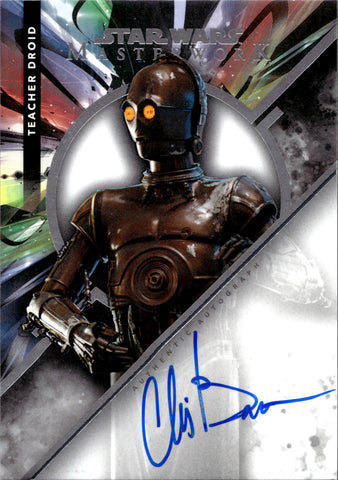 2023 Chris Bartlett as Teacher Droid Topps Star Wars Masterwork AUTO AUTOGRAPH #MWA-CB 1