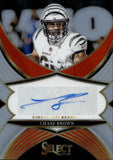 2024 Chase Brown Panini Select HOLO SILVER SELECT SIGNATURES AUTO AUTOGRAPH #SSP-CBN Cincinnati Bengals