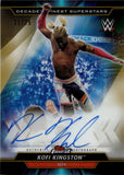 2020 Kofi Kingston Topps WWE Finest DECADE'S FINEST SUPERSTAR GOLD REFRACTOR AUTO 21/25 AUTOGRAPH #S-KK Monday Night Raw