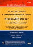 2010 Michelle McCool Topps WWE AUTO AUTOGRAPH #A-MM WWE HOF