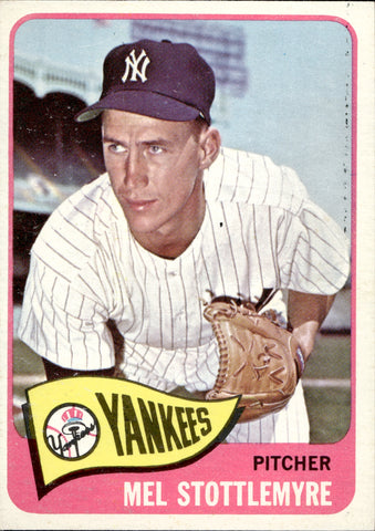 1965 Mel Stottlemyre Topps #550 New York Yankees BV $50 2