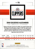 2018-19 Shai Gilgeous-Alexander Panini Chronicles ROOKIE RC #113 Los Angeles Clippers 1