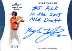 2015 Kyle Tucker Leaf Trinity PLATINUM BLUE ROOKIE INSCRIPTION AUTO 20/25 AUTOGRAPH #A-KT1 Houston Astros