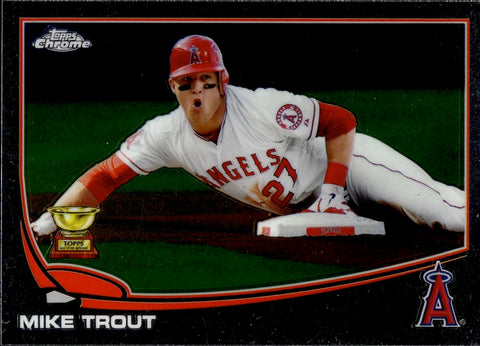 2013 Mike Trout Topps Chrome SLIDING #1 Anaheim Angels 2
