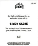 2025 Simon Gagne Leaf Metal Legends LEAF ORIGINALS 1948 BLUE SHIMMER AUTO 1/8 AUTOGRAPH #LO-SG1 Philadelphia Flyers