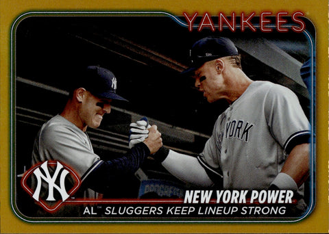 2024 Aaron Judge Anthony Rizzo Topps Series 1 GOLD FOIL NEW YORK POWER #315 New York Yankees