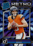 2024 Bo Nix Panini Donruss RATED ROOKIE RETRO RC #19 Denver Broncos 1