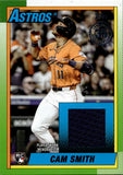 2025 Cam Smith Topps 1990 DESIGN ROOKIE JERSEY RELIC RC #90RU-CS Houston Astros