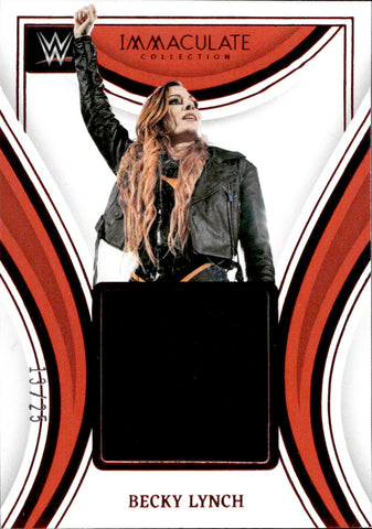 2023 Becky Lynch Panini Immaculate RUBY RED JUMBO SHIRT 13/25 RELIC #RM-BKL Monday Night Raw