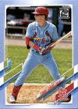 2021 Tommy Edman Topps Series 1 LIGHT BLUE BORDER 15/50 #314 St. Louis Cardinals